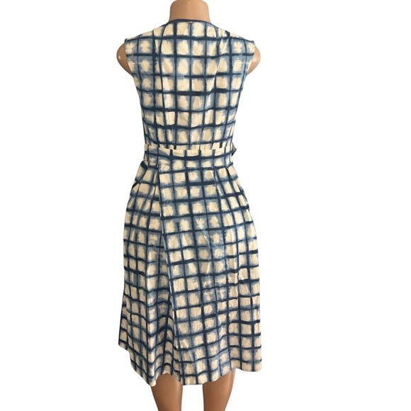 Sportmax Blue and White Checkered Sleeveless Dress - Picture 5 of 8